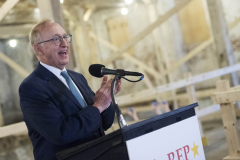 Board president Harold Iselin speaks during a press conference announcing the beginning of the public campaign at the new home of theREP in Livingston Square in Albany Thursday, October 3, 2019.