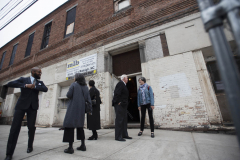 Attendees say their goodbyes after a press conference announcing the beginning of the public campaign at the new home of theREP in Livingston Square in Albany Thursday, October 3, 2019.